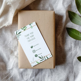 Recepción Enlaces sociales, hojas verdes de la tarjeta de in