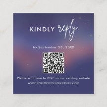 Escanear código QR RSVP Tarjeta de Boda