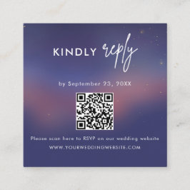 Recepción Escanear código QR RSVP Tarjeta de Boda
