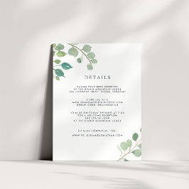 Recepción Eucalyptus | Tarjeta de detalles de invitado