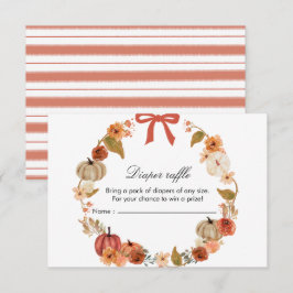 Recepción Fall Bow Boho Pumpkin Babyducha Tarjeta de cierre