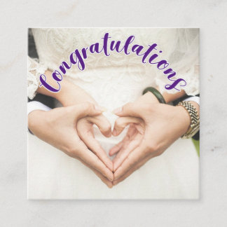 Recepción FELICITACIONES Texto superpuesto morado Tarjeta de