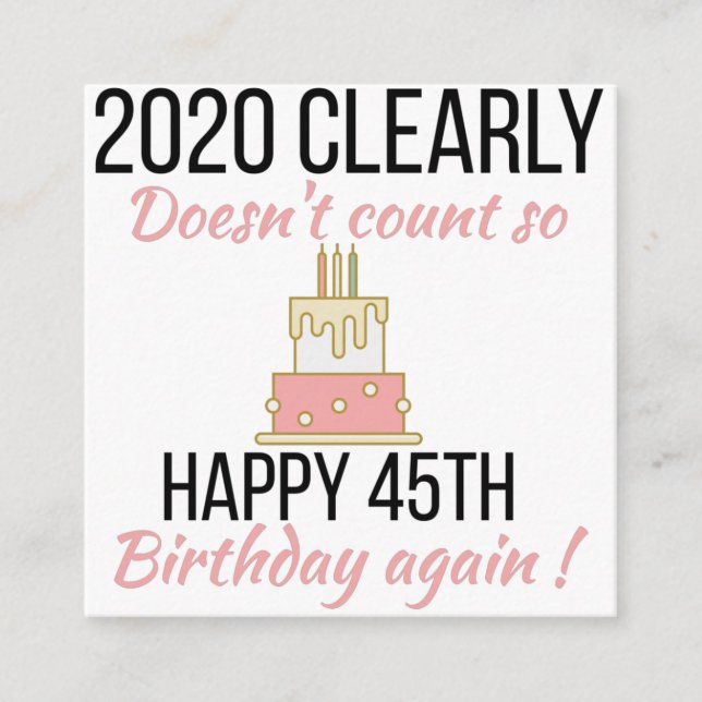 Recepción Feliz cumpleaños 46, divertida tarjeta de cumpleañ (Anverso)
