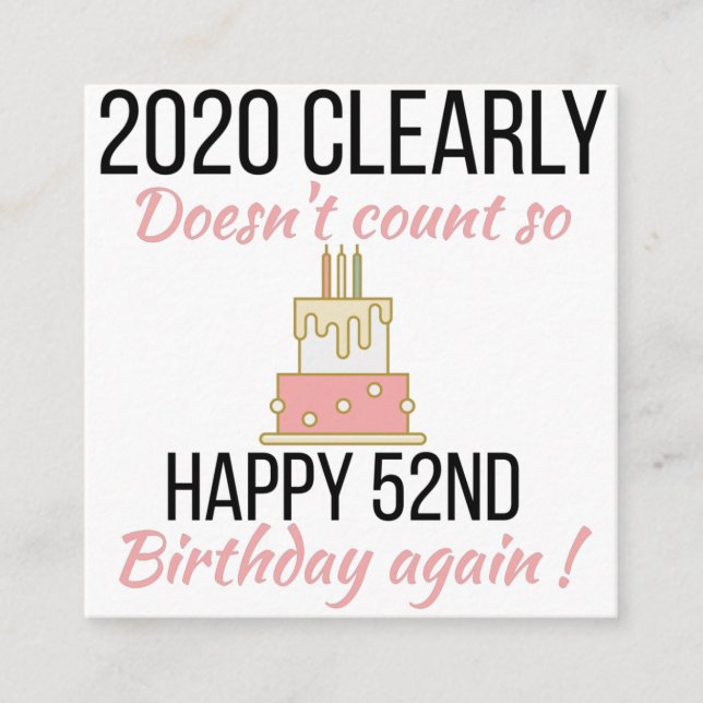 Recepción Feliz cumpleaños número 53, divertida tarjeta de c (Anverso)
