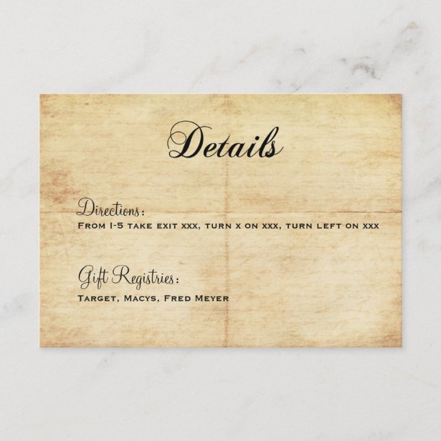 Recepción Feliz para siempre después de la tarjeta de detall (Anverso)