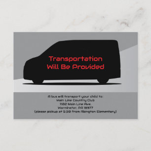 Recepción Fiesta de transporte tarjeta de bus Transporte Min