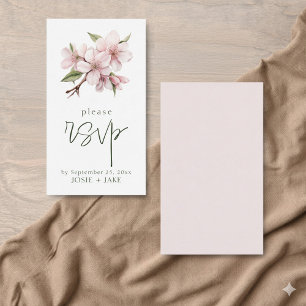 Recepción Flor de cerezo Flor RSVP Tarjeta de Gabinete