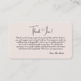 Recepción flor de cerezo japonés simple tarjeta de agradecim