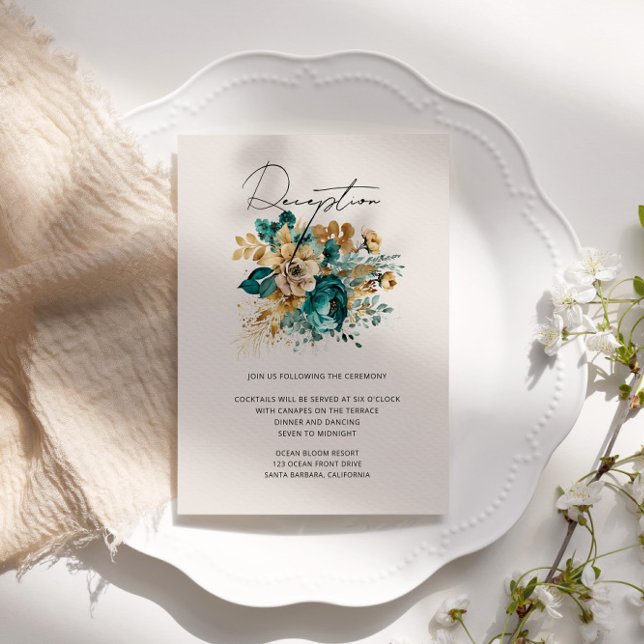 Recepción floral acuática de oro Verde azulado (Subido por el creador)