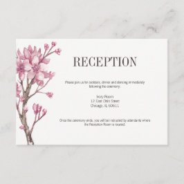 Recepción floral con flores de cerezo rosa
