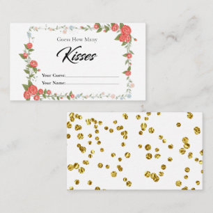Recepción Floral Cuántas Besas Tarjeta De Alojamiento De Nov