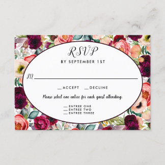 Recepción floral de jardín romántico 3 Entree RSVP