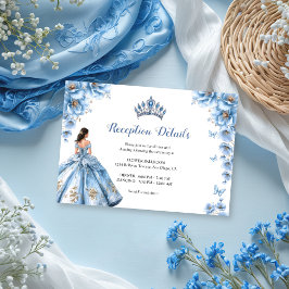 Recepción Floral Dusty Blue Princess Quinceañera