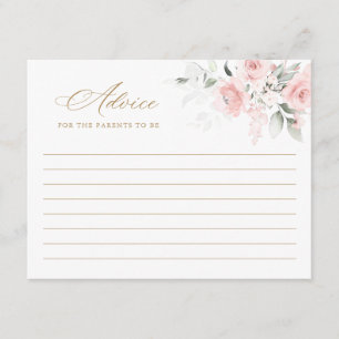 Recepción Floral Rubor Pink Gold Tarjeta de asesoramiento Ba
