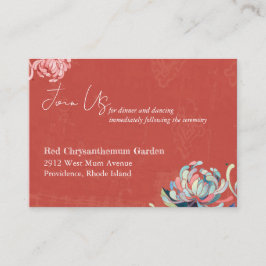 Recepción floral única de boda roja