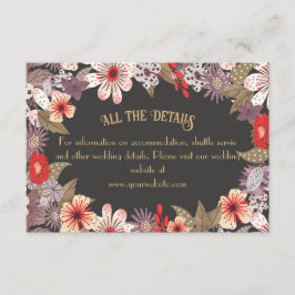 Recepción Flores de fantasía - tarjeta de recinto boda
