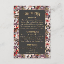 Recepción Flores de fantasía - vertical de la tarjeta de rec
