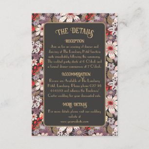Recepción Flores de fantasía - vertical de la tarjeta de rec