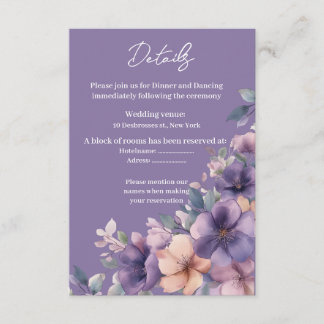 Recepción Flores puras y rosas en la tarjeta de cierre Boda