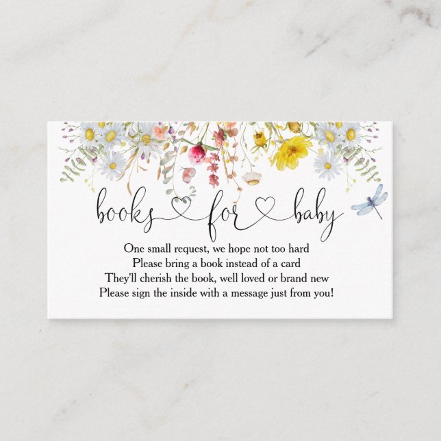 Recepción Flores Silvestres Libros Para Tarjeta De Alojamien (Anverso)