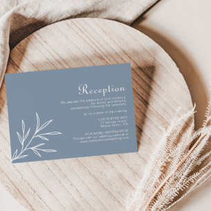 Recepción formal de boda azul turbia y mínima