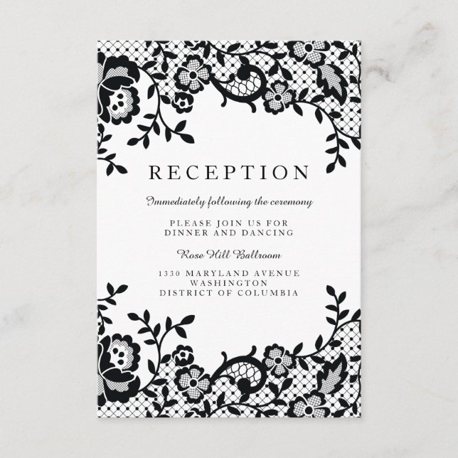 Recepción Formal de Boda Moderna y Chic con Encaje (Anverso)