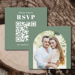 Recepción Foto de arco simple Código QR Tarjeta de gabinete 