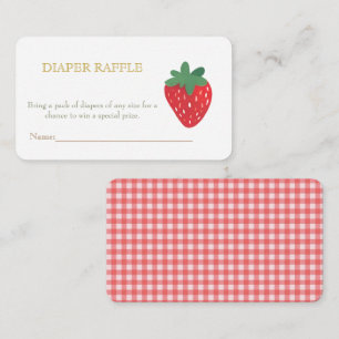 Recepción Fresa PicnicBaby Diaper Raffle Tarjeta de Gabinete