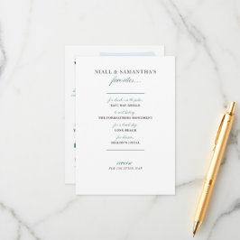 Recepción Funda de tarjeta de mapa personalizada de 4,5" x 6