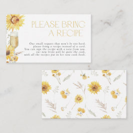 Recepción Girasol Por Favor Trae Una Tarjeta De Receta