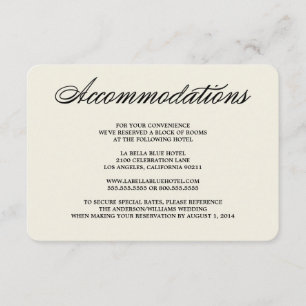 Recepción Glamour botánico   Tarjeta de alojamiento