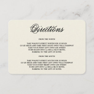 Recepción Glamour botánico   Tarjeta de cierre de dirección