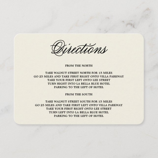 Recepción Glamour Botánico | Tarjeta de Dirección Enclosed (Anverso)