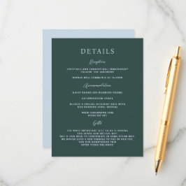 Recepción GRACE Tarjeta de gabinete de Boda húmedo botánico 