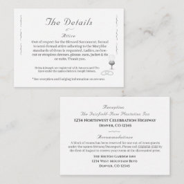 Recepción Gracia Nupcial Tarjeta de Boda Católica