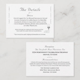 Recepción Gracia Nupcial Tarjeta de Boda Católica