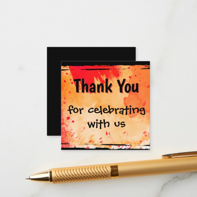 Recepción Gracias Tarjeta de inscripción (Anverso/Reverso In Situ)