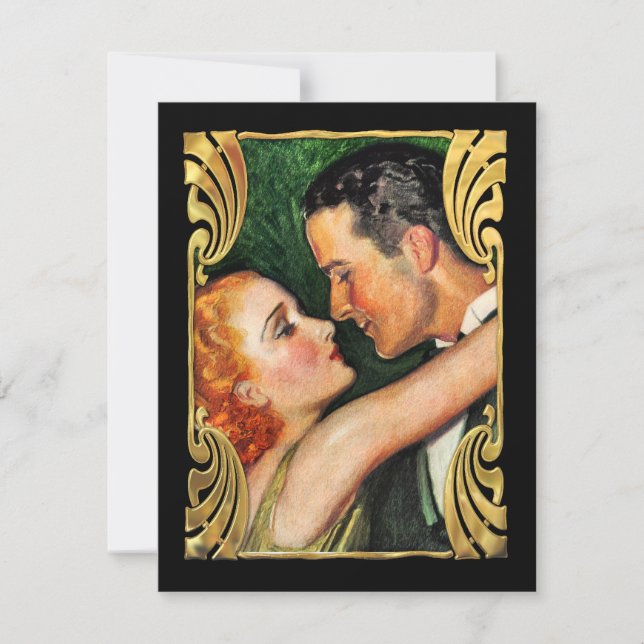 Recepción Green Gold Deco Vintage Hollywood (Anverso)