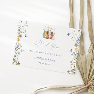 Recepción Historia de flores silvestres tarjeta de agradecim