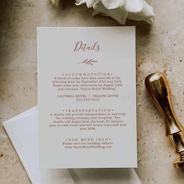 Recepción Hoja mínima | Tarjeta de inscripción de detalles d (Subido por el creador)