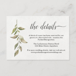 Recepción Información de color de agua / Tarjeta de gabinete