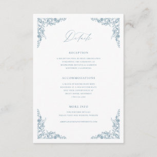 Recepción Información del Boda de la tarjeta de cierre Dusty