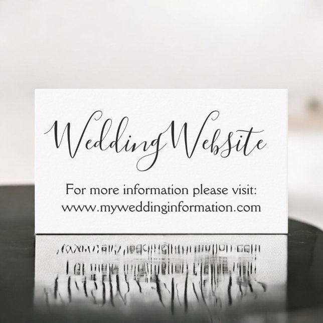 Recepción Inserción de tarjeta web Boda simple blanca (Subido por el creador)