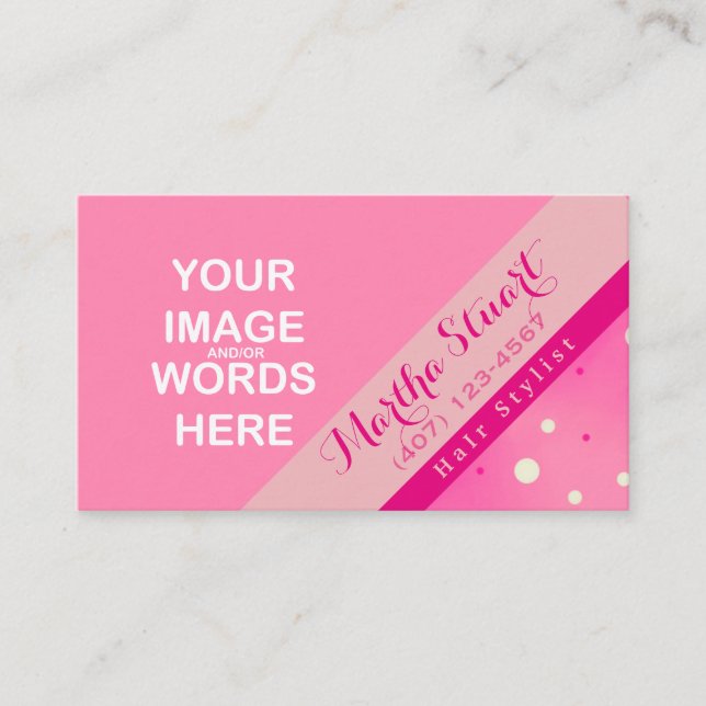 Recepción Insertar foto / burbujas perky - tarjeta de visita (Anverso)