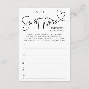Recepción Juegos de Baby Shower Supongo que esta tarjeta de 