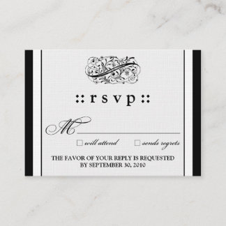 Recepción ::kimberly: Tarjeta RSVP de 3.5"x2.5" simple elega