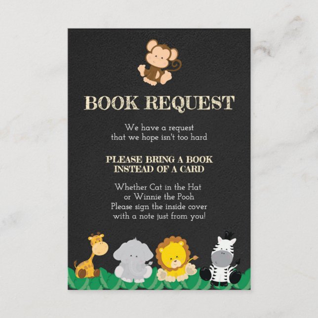 Recepción La jungla trae una tarjeta de libro, Safari trae u (Anverso)