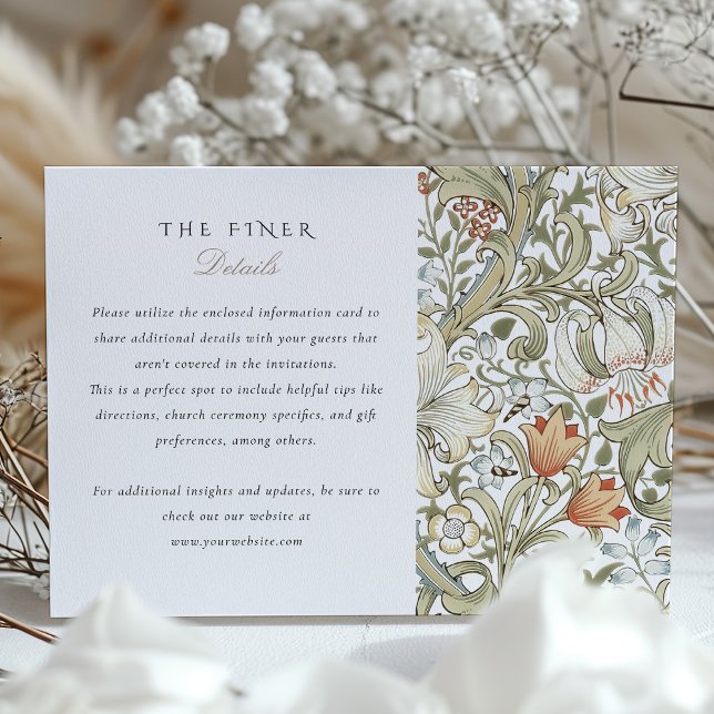 Recepción La tarjeta de detalles más fina Lilies William Mor (Subido por el creador)