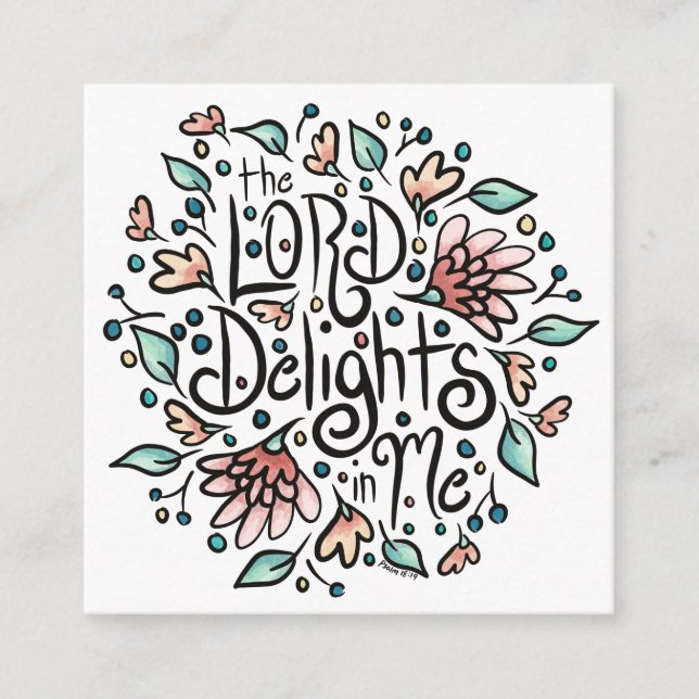 Recepción La tarjeta de gabinete LORD Delights in Me (Anverso)