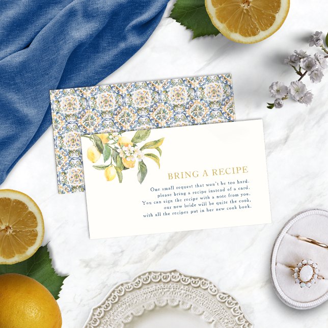 Recepción Lemon Bring Una Tarjeta De Receta (Lemon Bring A Recipe Card
)